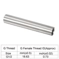 thumbnail image 3 of Unique Bargains G1/2 Female Thread 150mm Stainless Steel Straight Pipe Coupling Fitting, 3 of 5
