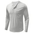thumbnail image 5 of Kukoosong Long Sleeve Shirts for Men, Big & Tall Men's Crewneck Button Tees, Quick Dry Moisture Wicking Athletic T-Shirts, Hiking Running Workout Tee Shirt Tops, 5 of 6