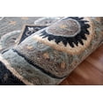 thumbnail image 2 of Ox Bay Daisey 3' Round Gray/Blue Geometric Medallion Wool Indoor Area Rug, 2 of 3
