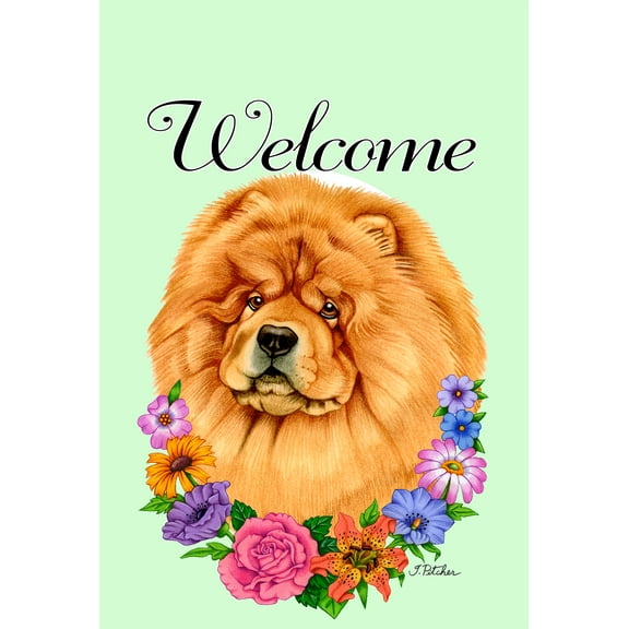 Chow - Best of Breed Welcome Flowers House Flags