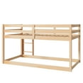 thumbnail image 4 of Miniyam Twin Over Twin Floor Bunk Bed for Kids,Natural, 4 of 7