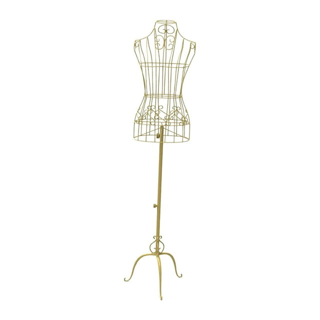 Maniquí femenino de Metal con Base estable, soporte de modelo, forma de cuerpo de Torso para sastrería, exhibición de modistas de fotografía Dorado perfecl Maniquíes femeninos