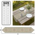 thumbnail image 3 of Abstract Flowers Print Table Runner Linen Burlap Table Runner 90 Inches Long Retro Bohemia Ethnic Botanical Style Dresser Scarves for Kitchen Island Coffee Dining Room Party Holiday Decor 13"x90", 3 of 8