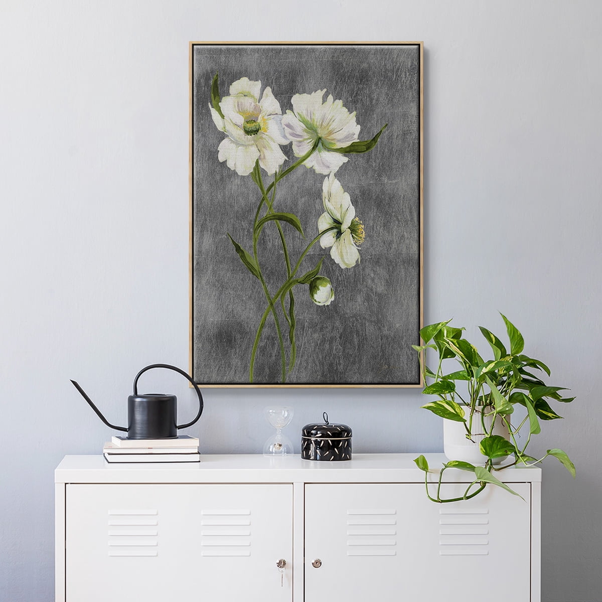 Walking on Sunshine I Framed Premium Gallery Wrapped Canvas - Ready to Hang - 17 x 25 - Natural Wood Floating Frame