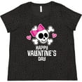 thumbnail image 3 of Inktastic Happy Valentines Day Girls Skull Women's Plus Size T-Shirt, 3 of 5