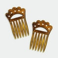 thumbnail image 6 of 1928 Jewelry Classic Pink Double Hair Comb Pins, 6 of 8