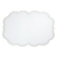 thumbnail image 4 of Saro Lifestyle Embroidered Polka Dot Placemat w/ Scallop Edge (Set of 4) Set of 4 - Silver, 4 of 5
