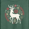 thumbnail image 3 of Instant Message - Scandinavian Christmas Deer - Women's Lightweight French Terry Long Sleeve Shirt, 3 of 6