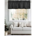 thumbnail image 5 of Valances for Windows Vintage Black Rod Pocket Cafe Window Treatments Valance Curtains for Kitchen Bathroom Laundry Basement Windows 54"x18", 5 of 9