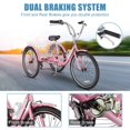 thumbnail image 4 of MOPHOTO 20"/24"/26" Tricycle for Adults Seniors with Big Basket, 7 Speed Low-Step Through Frame 3 Wheel Bikes Suitable for Women, Men for Cycling, Shopping, Exercise, Support up to 350 LBS, 4 of 8