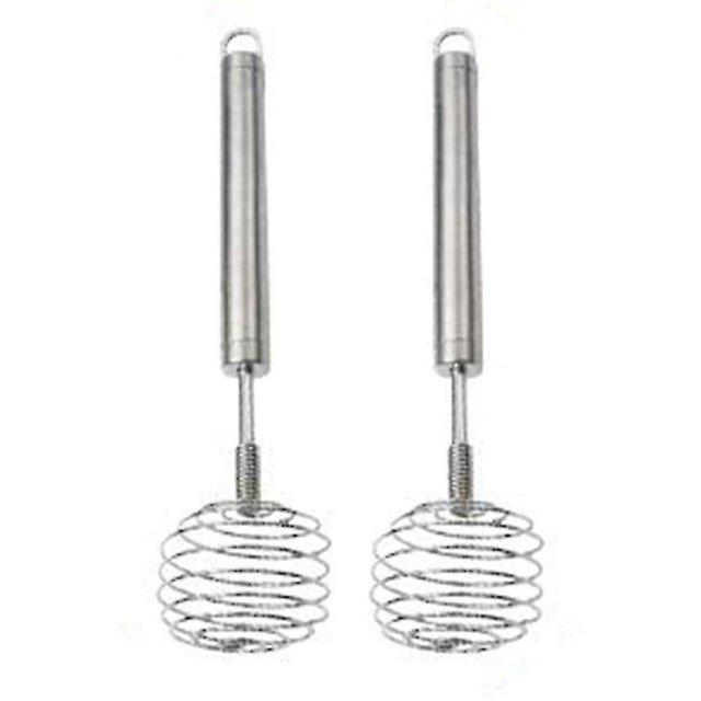 Batidor de acero inoxidable, batidor manual para pasteles, batidor pequeño, batidor para mezclar huevos, harina, crema, mantequilla y puré de patatas, 2 piezas