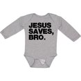 thumbnail image 3 of Inktastic Jesus Saves, Bro. Boys or Girls Long Sleeve Baby Bodysuit, 3 of 5