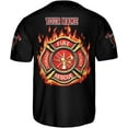thumbnail image 3 of Personalized Firefighter Baseball Jersey, Custom Name Fire Man Firefighter Gift, Firefighter Gift Men Women 3D Shirt (S), 3 of 6