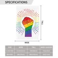 thumbnail image 6 of ZNDUO LGBT Support Fist Art Pattern LGBT Garden Flag, Small Yard Lawn Flags for Outdoor House Decor Holiday Home Decorations, 12.5"x18", 6 of 8