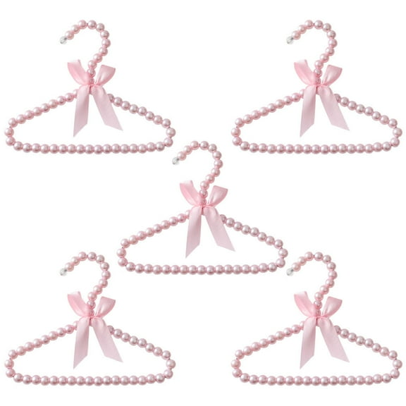 MERRYHAPY 5Pcs Pink Hangers for Toddler Clothes with Compact and Lightweight Design