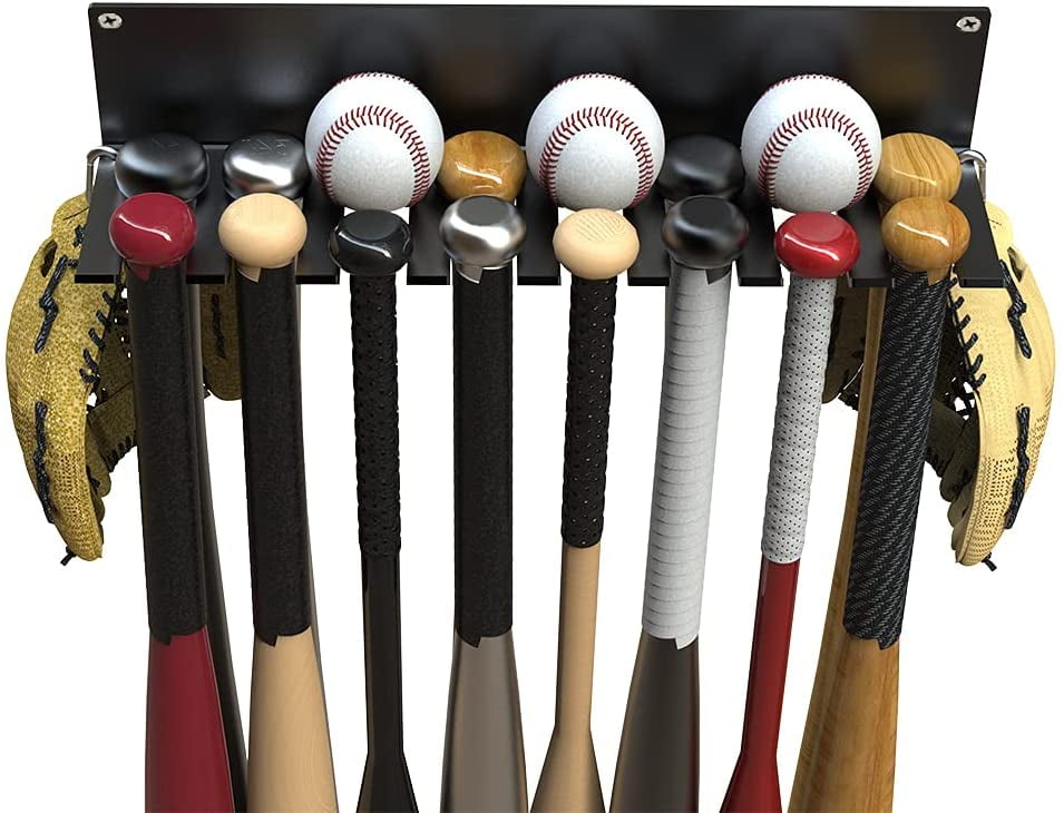 NIXFACE Baseball Bat Storage Rack Softball Bat Holder for Wall Holds 16