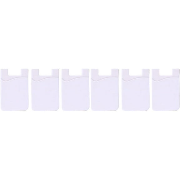 Cell Phone Case Stickers Cellphone Purse 6 pcs Cell Phone Holder Case Back Fashion Adhesive Sticker Cover (Rose Red) White Purse