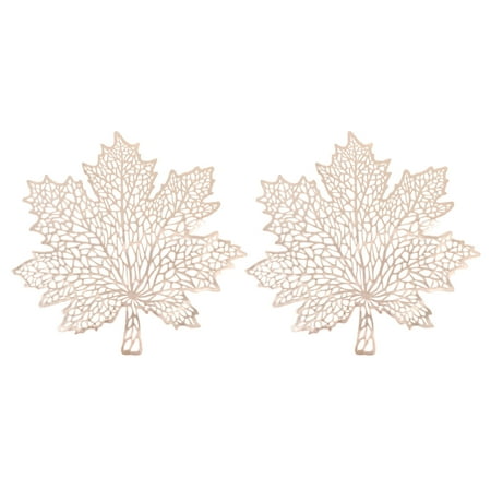 

Placemats Leaf Table Pvc Hollow Maple Mats Felt Coasters Creative Decorations Waterproof