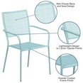 thumbnail image 2 of Bowery Hill Stackable Steel Square Back Patio Dining Side Chair in Sky Blue, 2 of 5