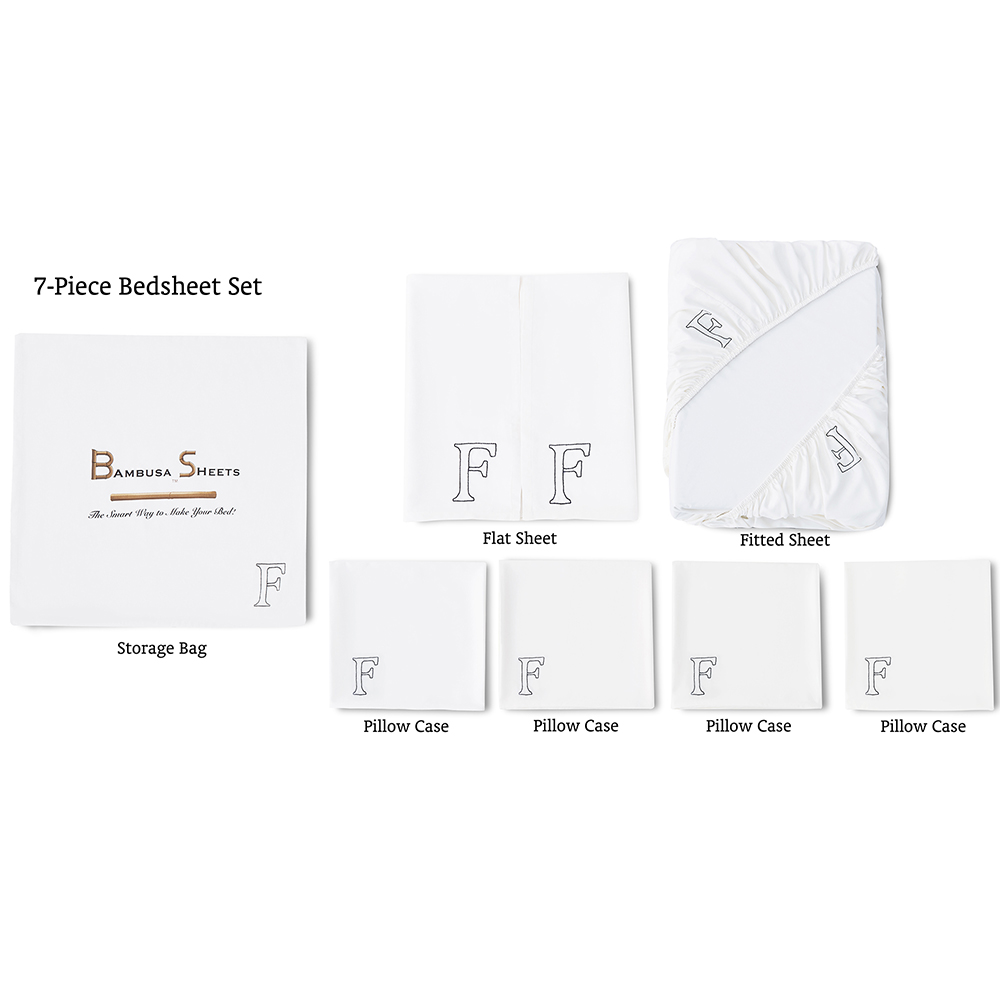 Bambusa Full Sheets | Soft, Cooling Bamboo | Match Size & Direction | Comfy for All Ages - White