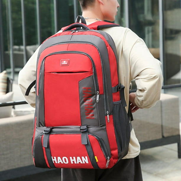 Mochila para hombres Mochila de viaje elegante para actividades al aire libre en la calle Senderismo Rojo Bodega Aurrera en linea