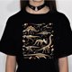 thumbnail image 3 of Camisetas de dinosaurios, ropa de calle para mujer, top de cómic manga, ropa de diseñador para niña, 3 of 5