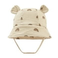 thumbnail image 2 of YYYTop Newborn Baby Girls Boy Sun Protection Hat Cute Flower Toddler Summer Outdoor Infant Beach Wide Brimes Flowers Cute Graphic Summer Bucket Hats for Toddlers Cap, 2 of 4