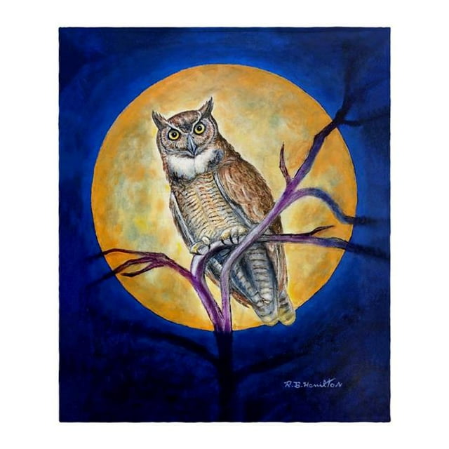 Betsydrake BK1172 Hibou en Lancer de Lune