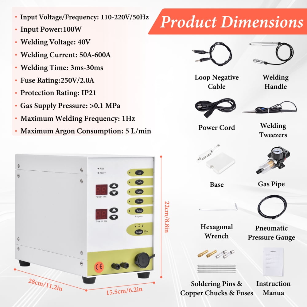 110V Pulse Argon Arc Welder, Permanent Jewelry Welder Kit with 100A for DIY Jewelry Repair Tools, Gold Silver Copper Hardware Workpiece Welding