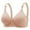 Beige, variant on Women's Non-Magnetic Wirefree Push-Up Front Closure Bra Cup Thin Crop Top Style Plus Size Style Daily Bra