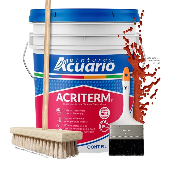 Impermeabilizante Acuario Acriterm 3 Años 19 Litros Terracota