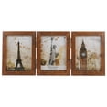 thumbnail image 1 of 1Pc Tri-fold Photo Frame Wooden Picture Frame Desktop Decor for Home Office, 1 of 8