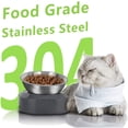 thumbnail image 4 of Bowl gato elevado acero inoxidable bowl gato ángulo inclinado 15 grados bowl gato antivómito, 4 of 7