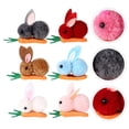 thumbnail image 3 of 6pcs Pascua Conejito de la zanahoria clips de pelo de Pascua Teleado de conejos, 3 of 6