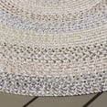 thumbnail image 6 of SAFAVIEH Braided Baxter Striped Machine Washable Reversible Area Rug, Beige/Light Grey, 3' x 3' Round, 6 of 13