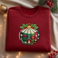 thumbnail image 2 of Christmas Book Ornament Embroidered Sweatshirt, Retro Winter Christmas Shirt, Christmas Book Shirt, Christmas Teacher Shirt, 2 of 5