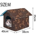 thumbnail image 5 of Outdoor Feral cat House for Winter Cats Insulated Waterproof Warm Weatherproof cat Bed Small Dog Kennel,Brown Square, 5 of 5