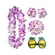 thumbnail image 1 of Conjunto de disfraz de collar hawaiano tropical, diadema de playa, conjunto de gafas, accesorio para Violeta, 1 of 9