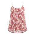 thumbnail image 6 of Craaazy Women Casual Tops Loose Fit Print Round Neck Beaded Strap Sleeveless Cami Tops for Summer Gift, 6 of 7
