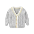 thumbnail image 3 of Gubotare Cardigan Sweater Toddler Boy Boy's Light Weight Knitted V-Neck, Long Sleeve Cardigan Sweater 18 24 Months (Grey,18-24 Months), 3 of 5