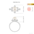 thumbnail image 5 of ANGARA South Sea Cultured Pearl Flower Ring with Diamonds in 14K White Gold for Women | June Birthstone, Birthday, Anniversary, Jewelry Gift for Women | Pearl Ring, 5 of 9