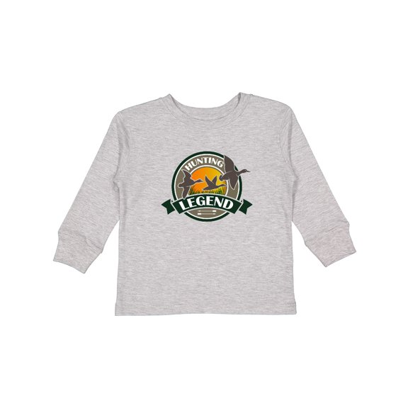 Inktastic Duck Hunting Legend Boys or Girls Long Sleeve Toddler T-Shirt