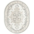 thumbnail image 3 of Unique Loom Parker Collection Area Rug - Merakli (7' 10" x 10' Oval Ivory/Black), 3 of 6