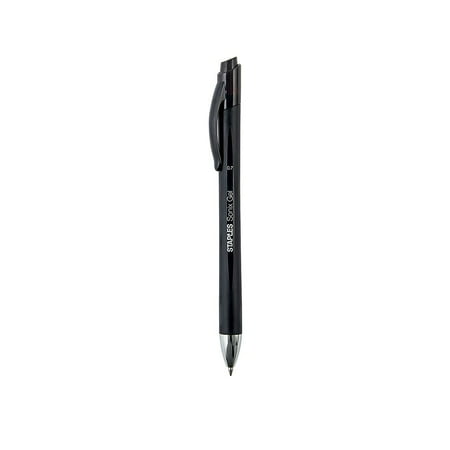 0.5 Inch Medium Crown Staples - Staples Sonix Retractable Gel-Ink Pens Medium Point Black Dozen (13561-CC) 651254