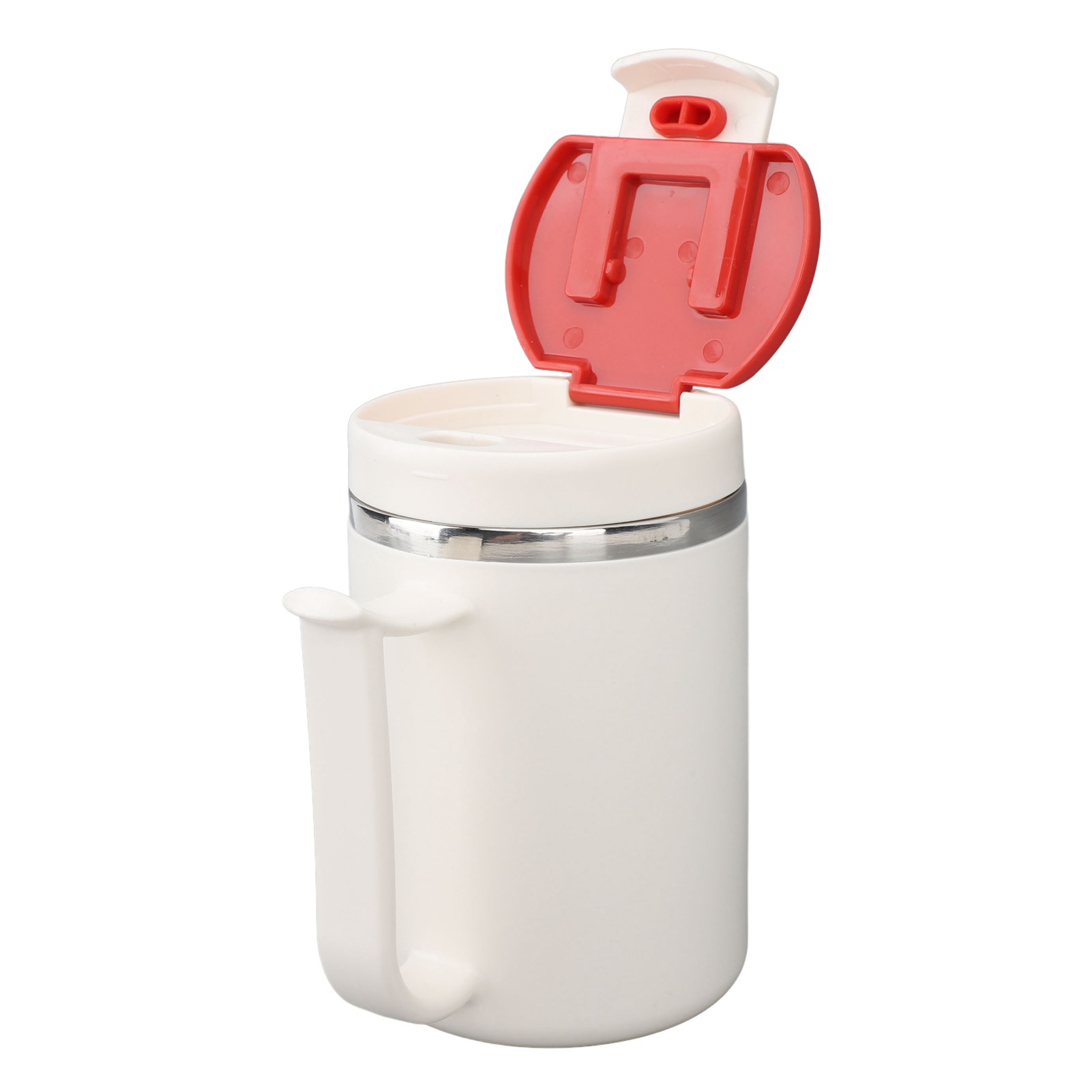Tasse à Déjeuner Portable Avec Couvercle Et Cuillère - En Inox Et PP - Pour Micro-ondes - Idéale Pour Soupe, Lait, Céréales - Couleur Bleue