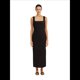thumbnail image 1 of Vestido Informal Liso Sin Mangas con Tirantes Finos para Mujer Negro M, 1 of 8