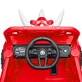 thumbnail image 3 of Xuanlur 12V Dinosaur Ride on UTV, Kids Electric Car w/Parent Control, 70W Motors, 3-Horn Dinosaur Design, Rear Light & Flag, Front Bumper, 3 Speed, LED, Bluetooth, Ride on Toys for Boys Girls, Red, 3 of 8