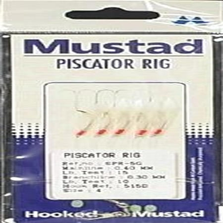 UPC: 0023534250864 | Mustad Piscator Rig (White) – #4 1pc