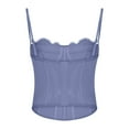 thumbnail image 5 of UYISJ Womens Lace Bustier Mesh Sexy Vintage Spaghetti Strap Open Back Boned Corset Going Out Party Crop Top, 5 of 5