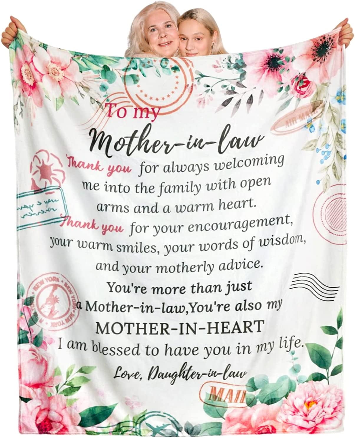 Mother in Law Blanket Mother in Law Gifts from Daughter in Law White
